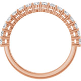 14K Rose 1/2 CTW Lab-Grown Diamond Anniversary Band