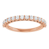 14K Rose 1/2 CTW Lab-Grown Diamond Anniversary Band