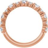 14K Rose 1 1/3 CTW Lab-Grown Diamond Anniversary Band
