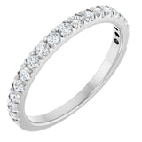 14K White 1/3 CTW Lab-Grown Diamond French-Set Anniversary Band