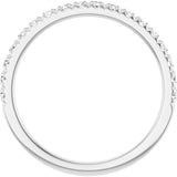 14K White 1/3 CTW Lab-Grown Diamond French-Set Anniversary Band