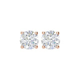 14K Rose Gold 4 CTW Lab-Grown Diamond Earrings