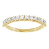 14K Yellow 7/8 CTW Natural Diamond Anniversary  Band