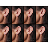 14K White Gold 8 mm Natural Citrine Earrings