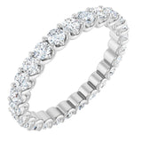 14K White 1 3/8 CTW Lab-Grown Diamond  Eternity Band Size 5.5