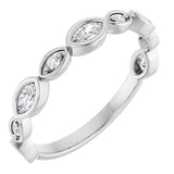 14K White 3/8 CTW Lab-Grown Diamond  Anniversary Band