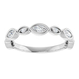 14K White 3/8 CTW Lab-Grown Diamond  Anniversary Band