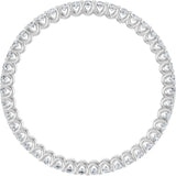 14K White 1 3/8 CTW Natural Diamond Eternity Band Size 6.5