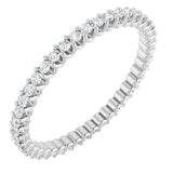 Platinum 1 3/8 CTW Natural Diamond Eternity Band Size 6.5