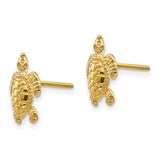 14k Sea Turtle Post Earrings