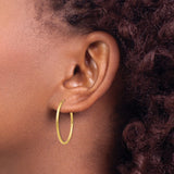 14k 1.5mm Polished Round Endless Hoop Earrings