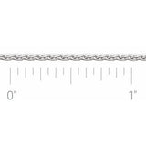 Sterling Silver 1.5 mm Wheat Chain by the Inch