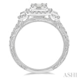 Halo Fusion Diamond Engagement Ring