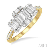 Past Present & Future Fusion Diamond Engagement Ring