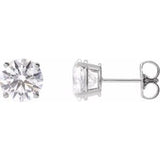 14K White  3 CTW Lab-Grown Diamond Stud Earrings