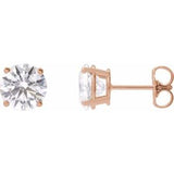 14K Rose  3 CTW Lab-Grown Diamond Stud Earrings