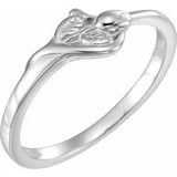 Sterling Silver The Unblossomed Rose® Ring Size 8