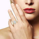Pear Shape Halo Lovebright Essential Diamond Ring