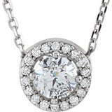 14K White 1/3 CTW Lab-Grown Diamond Halo-Style 16