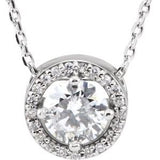 14K White 1/2 CTW Lab-Grown Diamond Halo-Style 16