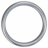 White Tungsten 6 mm Domed Band with Satin Center Size 12.5