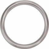 Tungsten 8 mm Beveled-Edge Band with Satin Finish Size 7.5