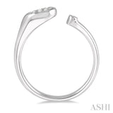 Oval Shape Lovebright Diamond Fashion Open Signet Ring