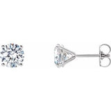 14K White 2 CTW Lab-Grown Diamond 4-Prong Stud Earrings