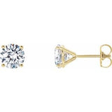 14K Yellow 1 CTW Lab-Grown Diamond 4-Prong Stud Earrings