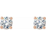 Round 4-Prong Stud Earrings