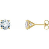 14K Yellow 3/4 CTW Lab-Grown Diamond 4-Prong Stud Earrings