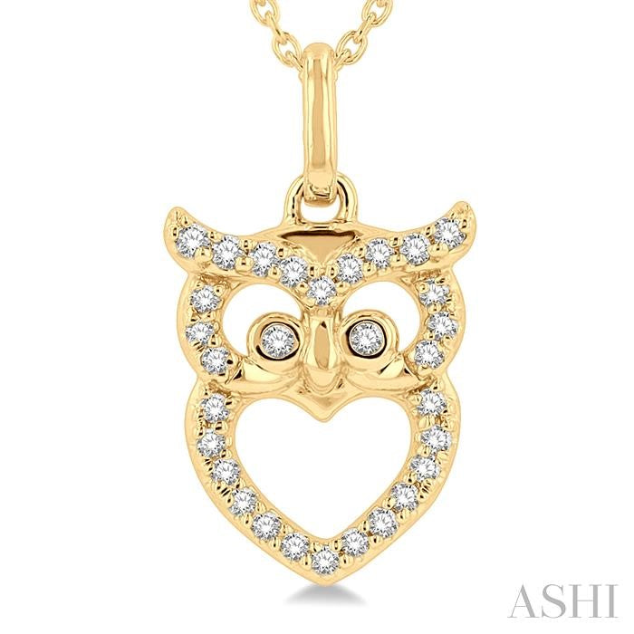 Owl Petite Diamond Fashion Pendant