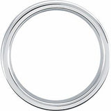 White Tungsten 6 mm Flat Satin Band Size 6