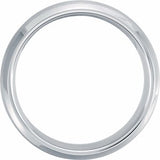 White Tungsten 8 mm Beveled-Edge Band with Satin Finish Size 11