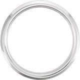 White Tungsten 6 mm Satin & Polished Beveled-Edge Band Size 12