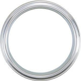 White Tungsten 8 mm Ridged Band with Bark Finish Size 6.5