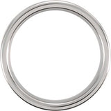 Tungsten 6 mm Grooved Band Size 8.5