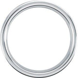 White Tungsten 6 mm Grooved Band Size 12.5