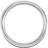 White Tungsten 6 mm Grooved Band Size 11.5