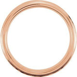 18K Rose Gold PVD Tungsten 6 mm Satin and Polished Edge Band Size 6.5