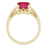 Scroll Setting® Solitaire Ring