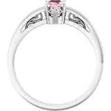 Solitaire Scroll Setting® Ring