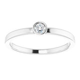 Bezel-Set Solitaire Ring