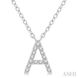 'A' Initial Diamond Pendant