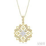 Lovebright Floral Lattice Diamond Pendant