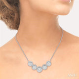 5 Stone Halo Lovebright Diamond Necklace