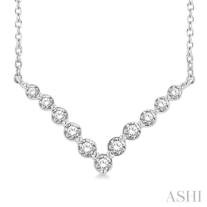 Chevron Diamond Necklace