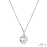 1/3 ctw Round Cut Diamond Necklace in 14K White Gold