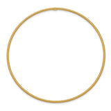 14k 1.5mm Textured Slip-on Bangle Bracelet