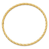 14K 4mm Textured Twist Slip-on Bangle